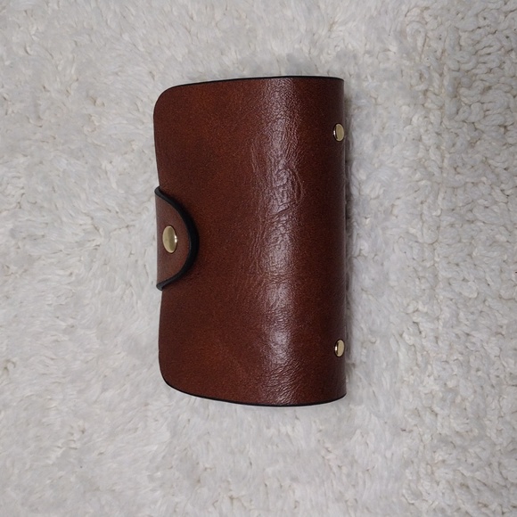 Fashion Business Credit Cards Holder Brown Leather/PVC 24 Card Holder - Picture 6 of 10
